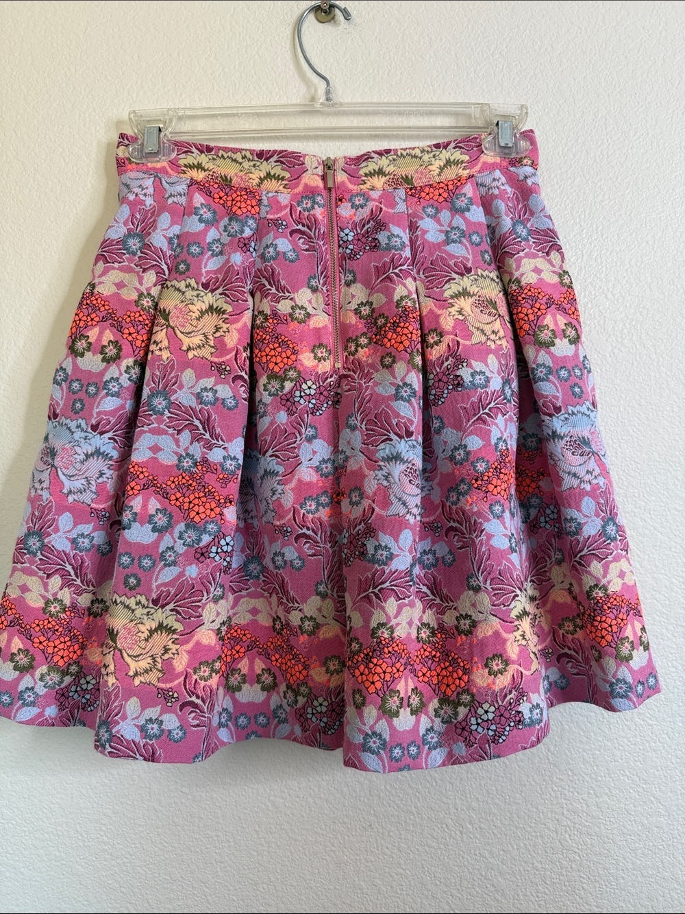 Bebe floral jacquard flared pleated skirt print women’s 8 - Picture 5 of 5